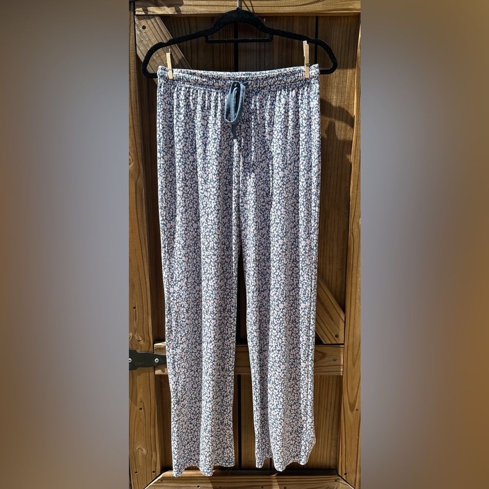 Ink & Ivy Pajama Pants Pink Blue White Floral Small